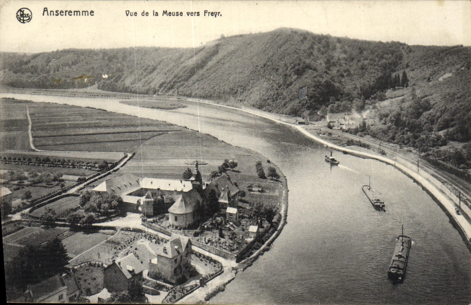 VINTAGE POSTCARD Anseremme Seen of the Meuse Towards Freyr