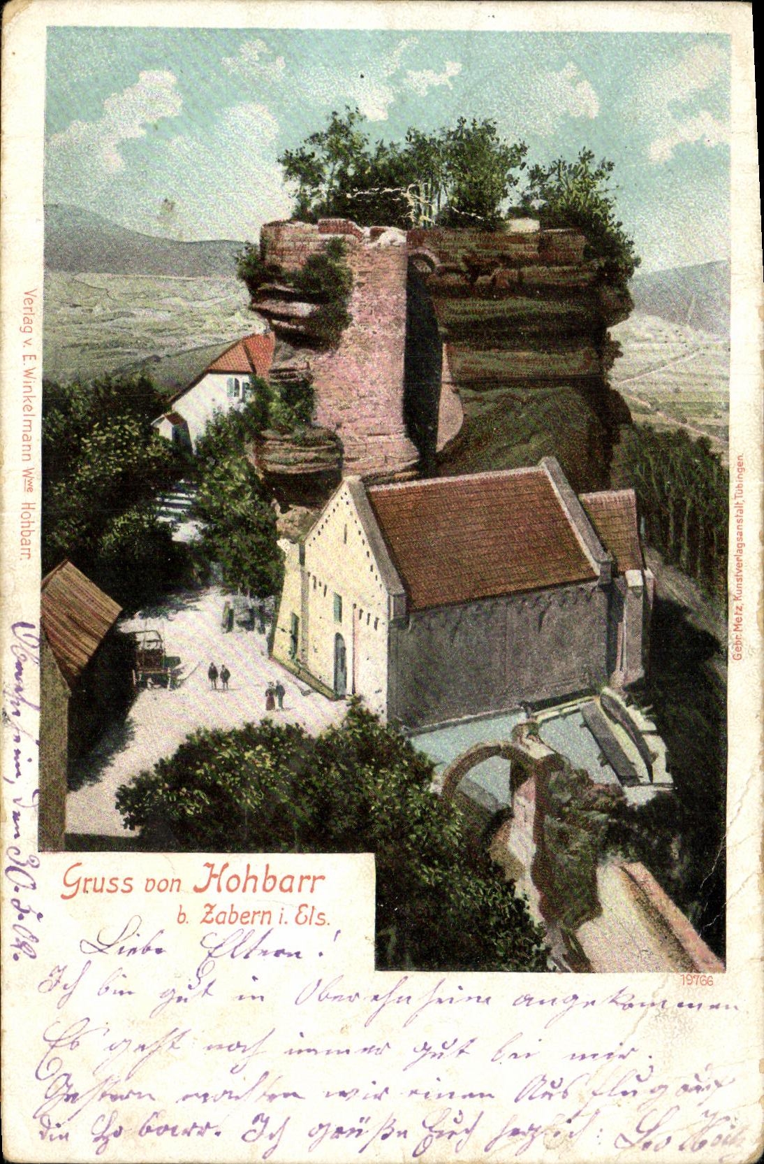 VINTAGE POSTCARD Gruss Gift Hohbarr Zabern
