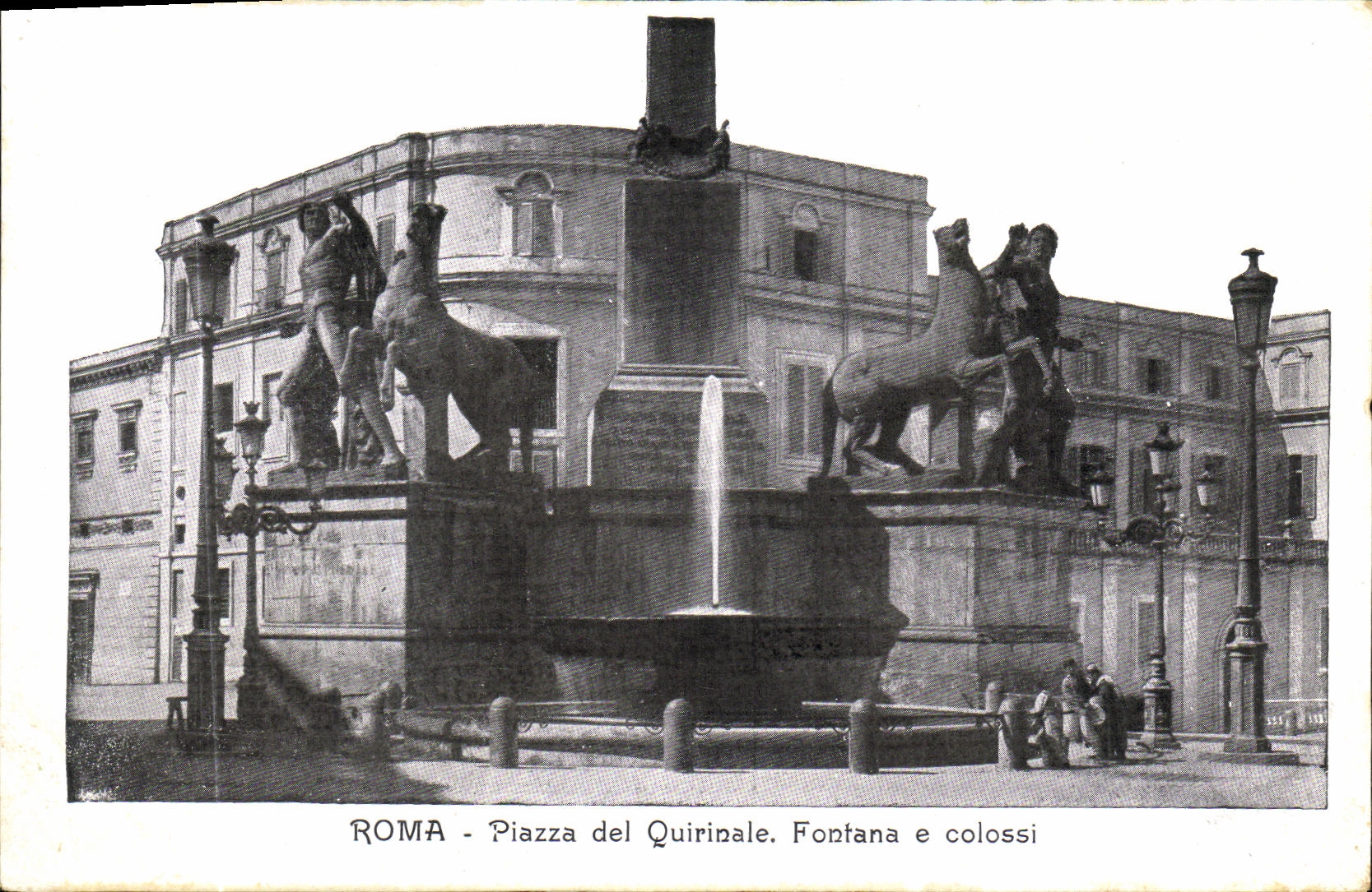 CPA Roma Plazza del Quirinale Fontana e Colossi