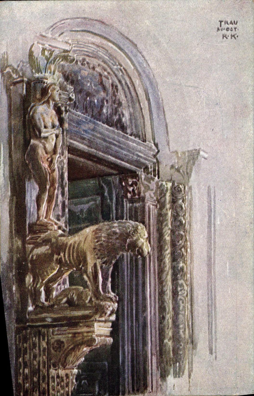 VINTAGE POSTCARD Trau Gate of the domes