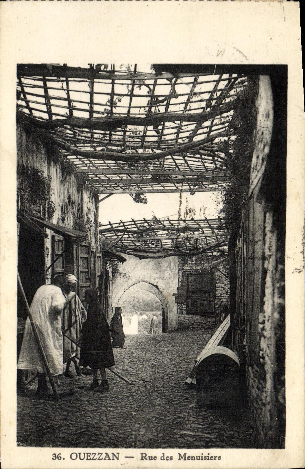 VINTAGE POSTCARD Ouezzan Street of the Carpenters