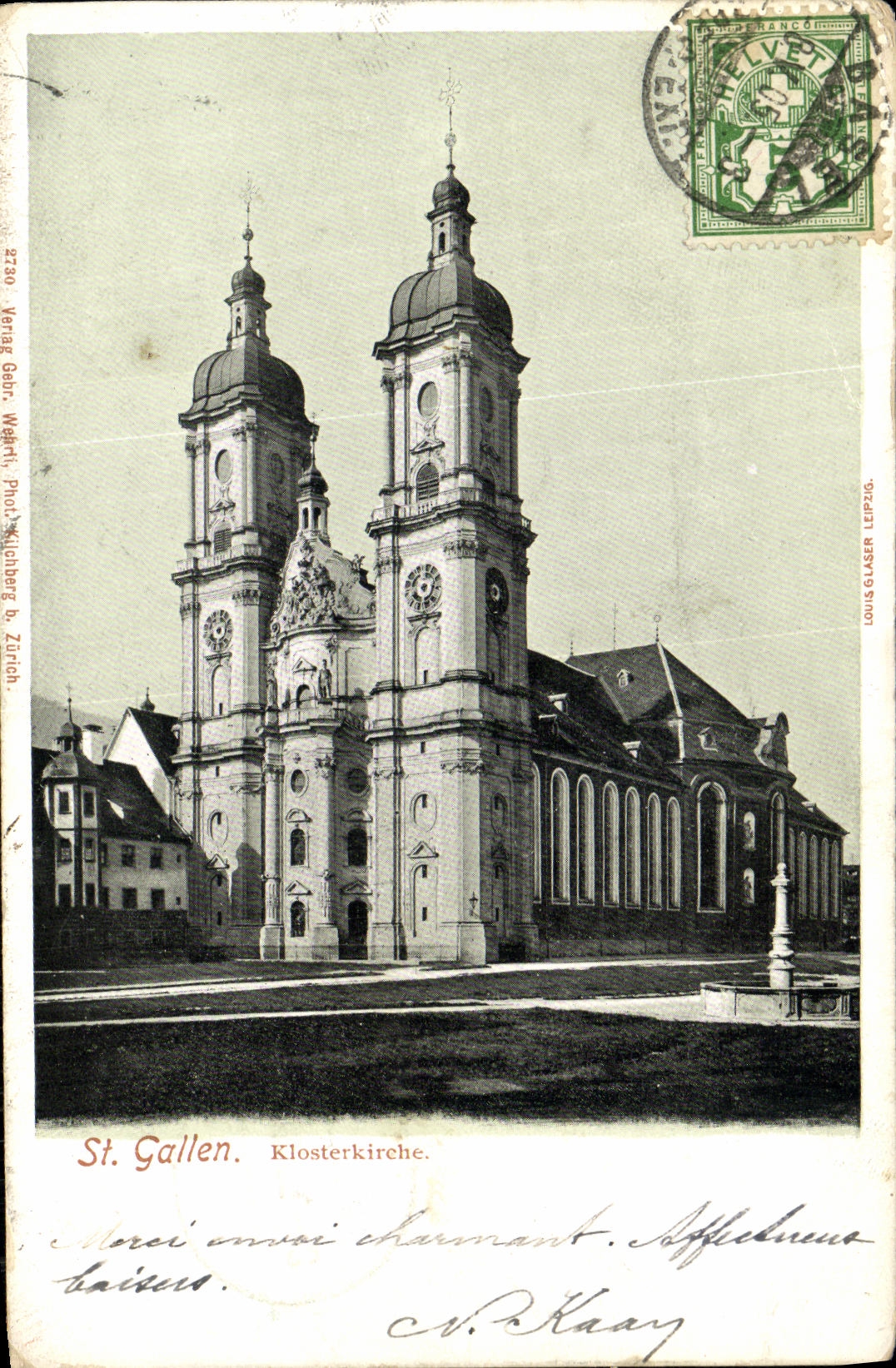 CPA St Gallen Klosterkirche