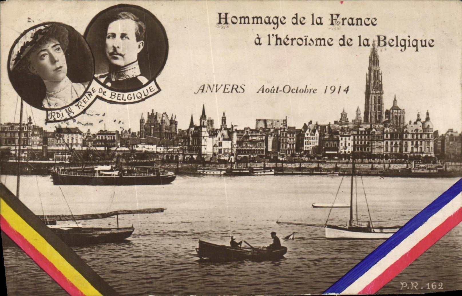 VENDIMIA POSTAL Amberes octubre de 1914 agosto