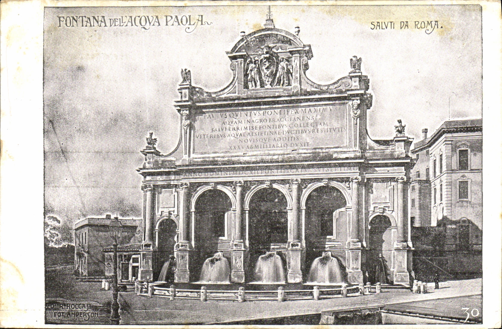 CPA Roma Fontana de l acqua Paoloa