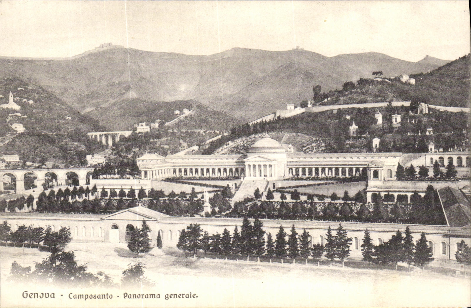 General de Ginebra Composanto Ponorama de la POSTAL de la VENDIMIA