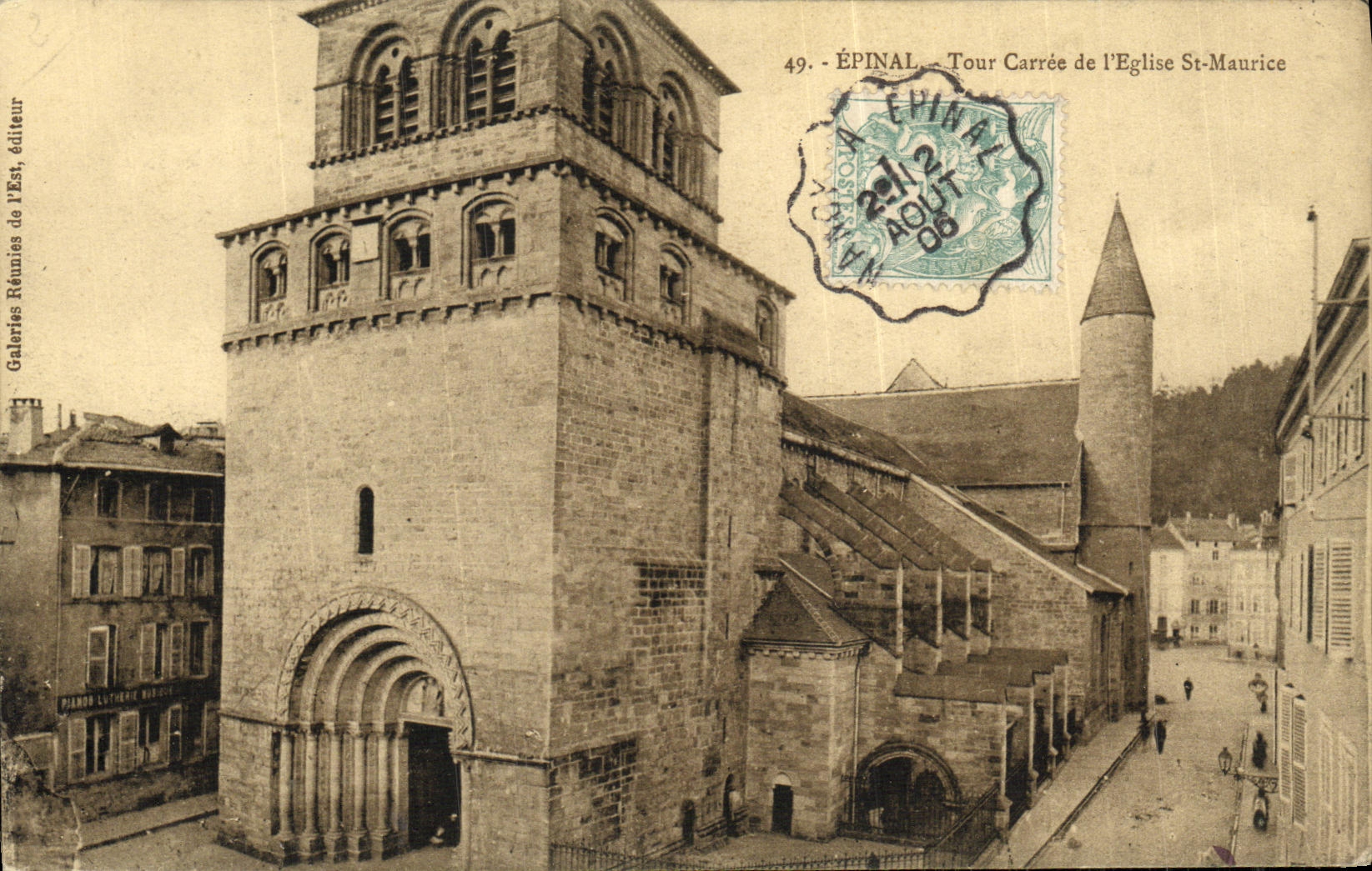 CPA Epinal Tour Carree de L Eglise St Maurice