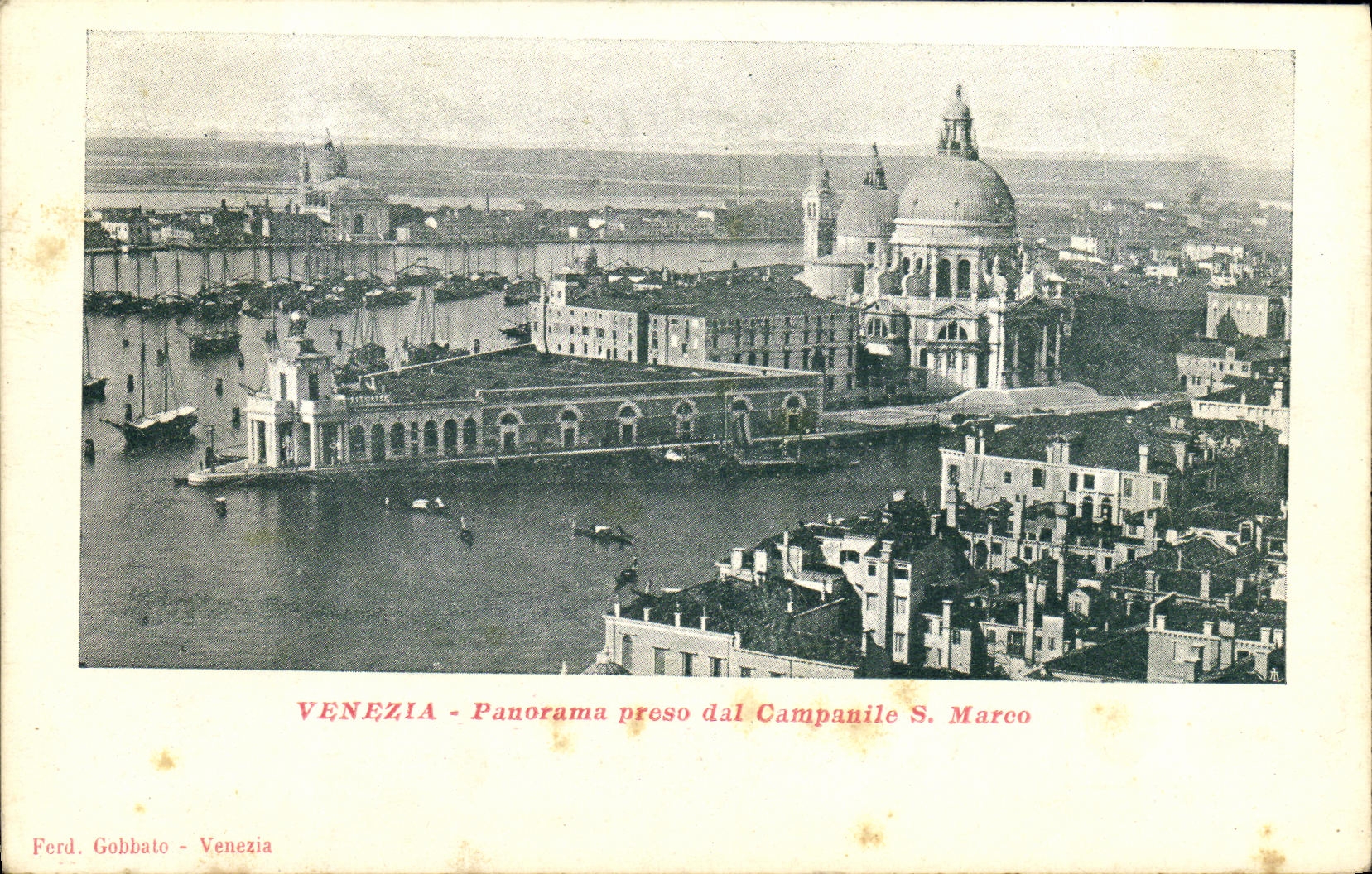 VINTAGE POSTCARD Venezia Panorama Preso dal Bell tower S Marco
