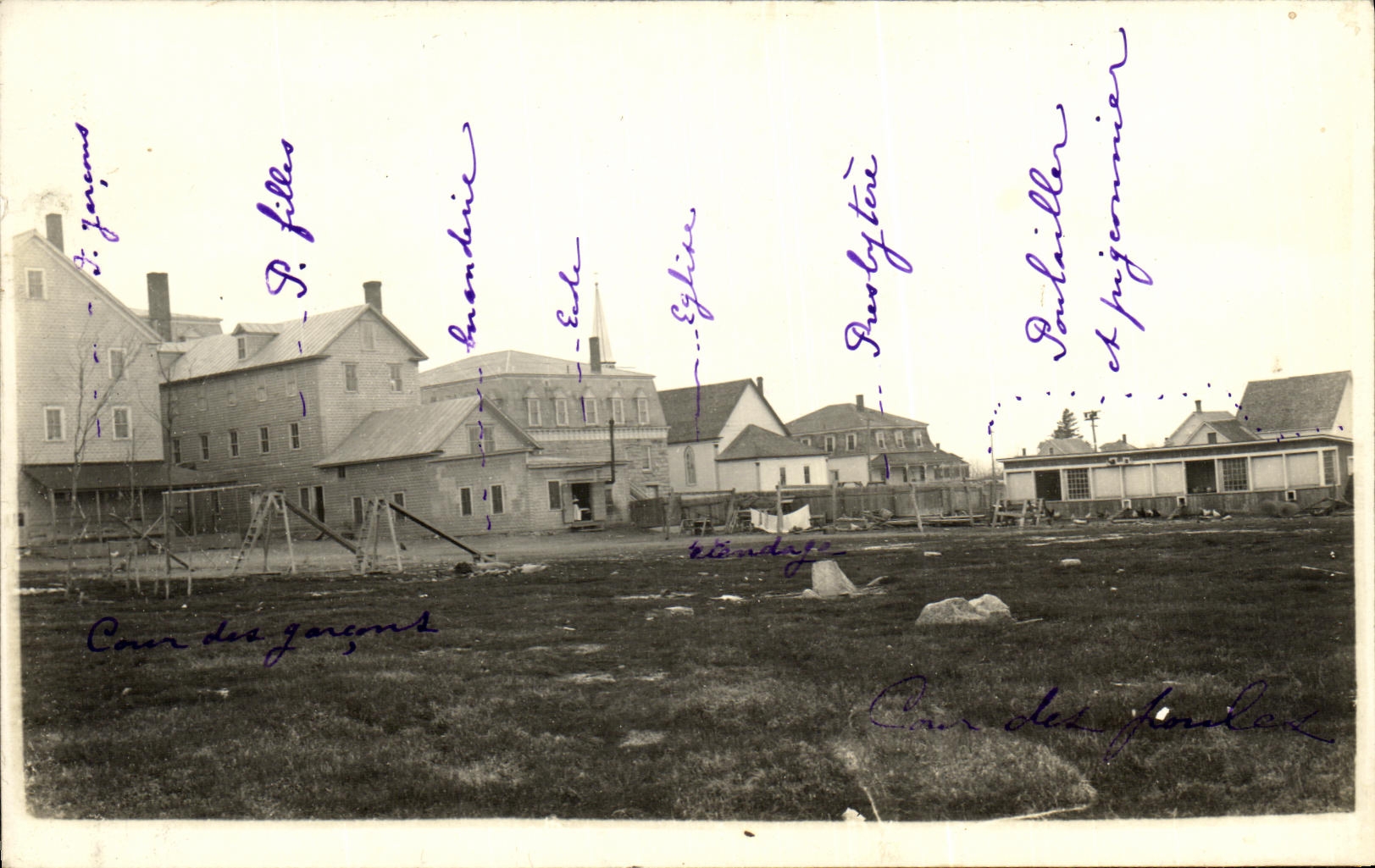 Real photo School of boys