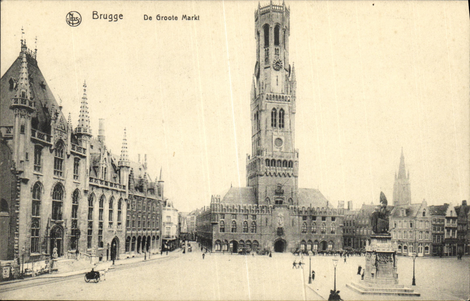 VINTAGE POSTCARD Bruges De Groote Markt