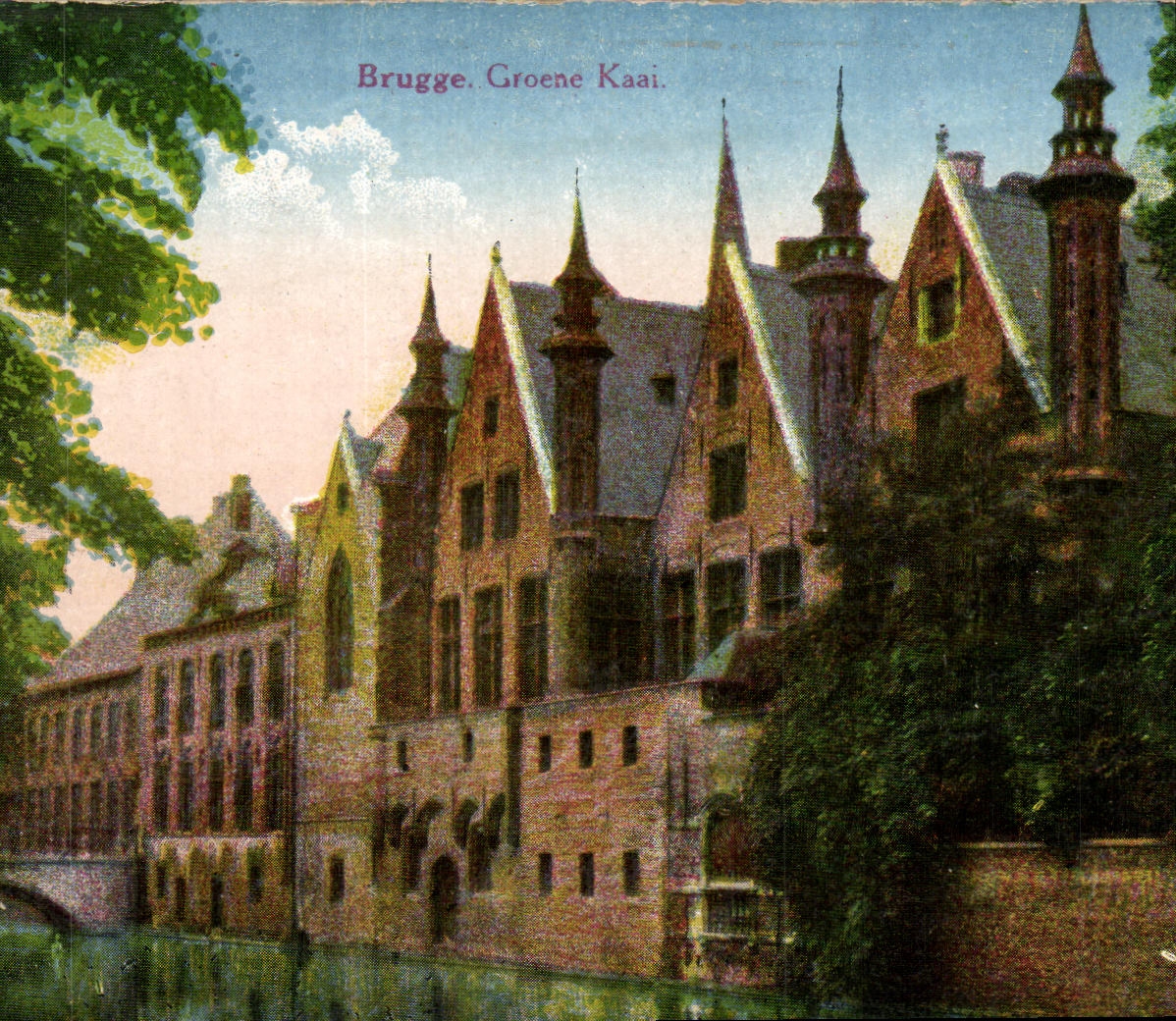 VINTAGE POSTCARD Brugge Groene Kaai