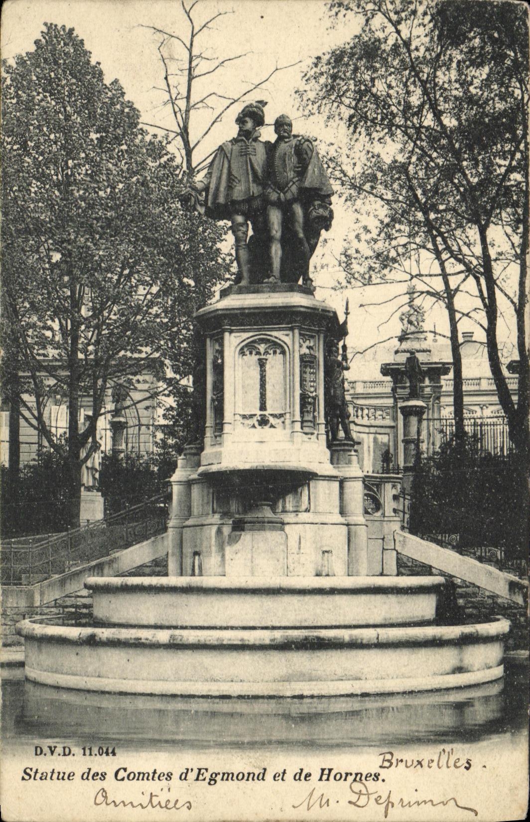 Reglas de Bruselas de la POSTAL de la VENDIMIA de las cuentas D Egmond y Hornes