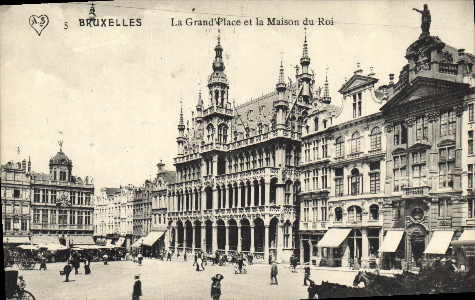 POSTAL Bruselas de la VENDIMIA que la grande coloca y la casa del rey