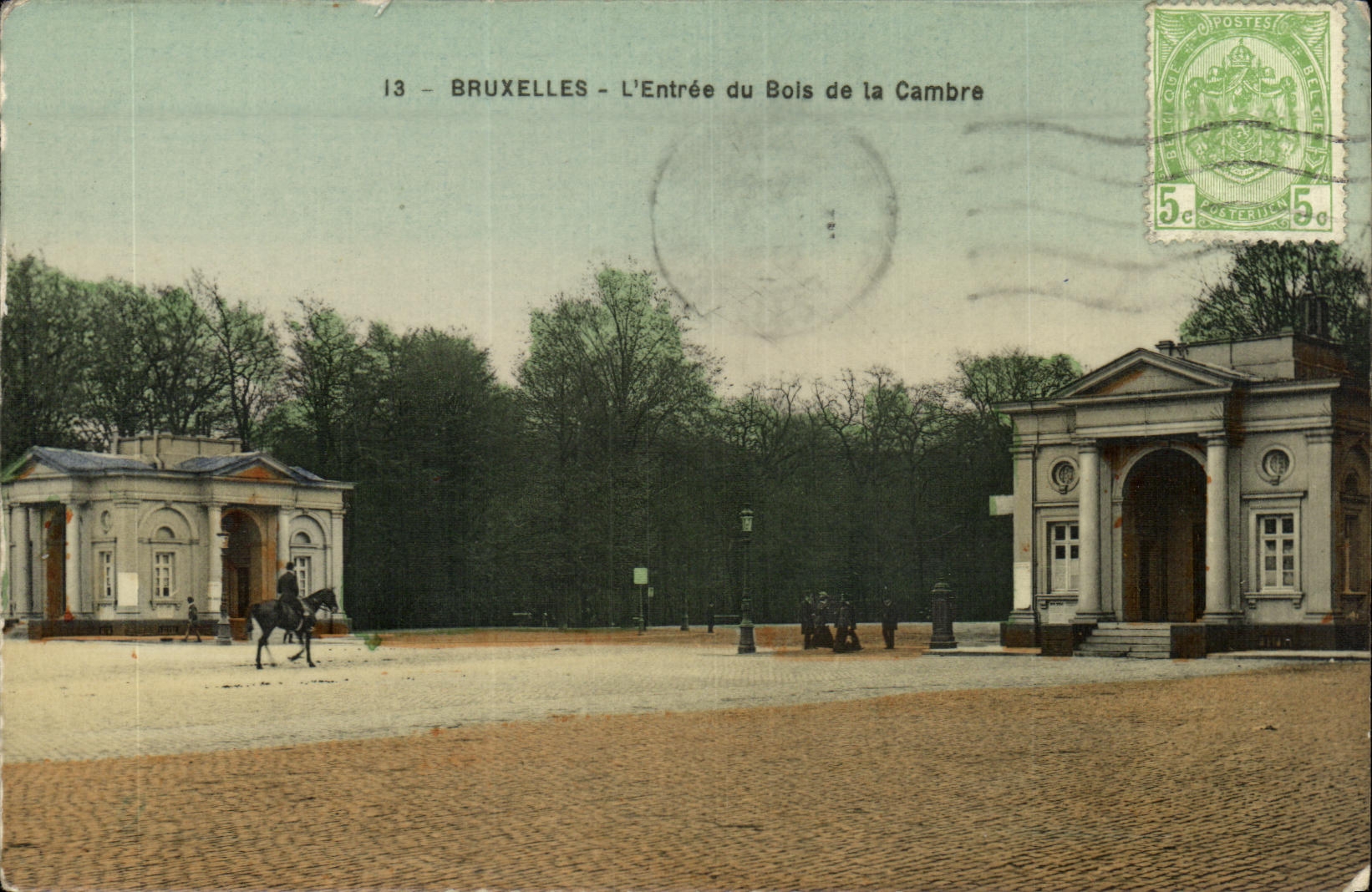 VINTAGE POSTCARD Brussels L Entered of the Wood of Cambers