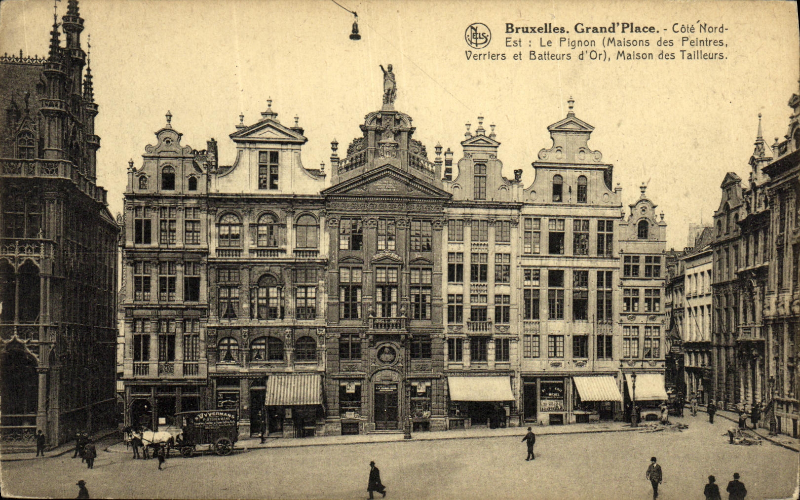 Dimension nortena de los lugares magnificos de Bruselas de la POSTAL de la VENDIMIA la casa del pinon de los pintores   casa del oro de los vidrieros y de los batidores D de los sastres