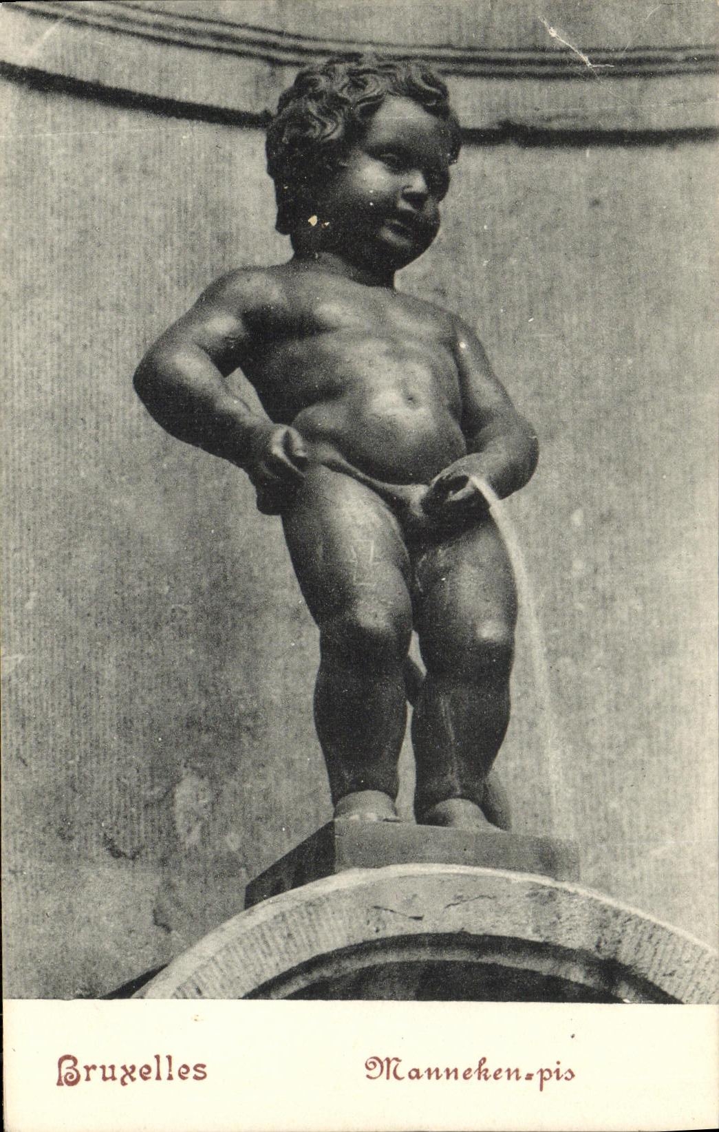 POSTAL Bruselas Mannechen de la VENDIMIA peor