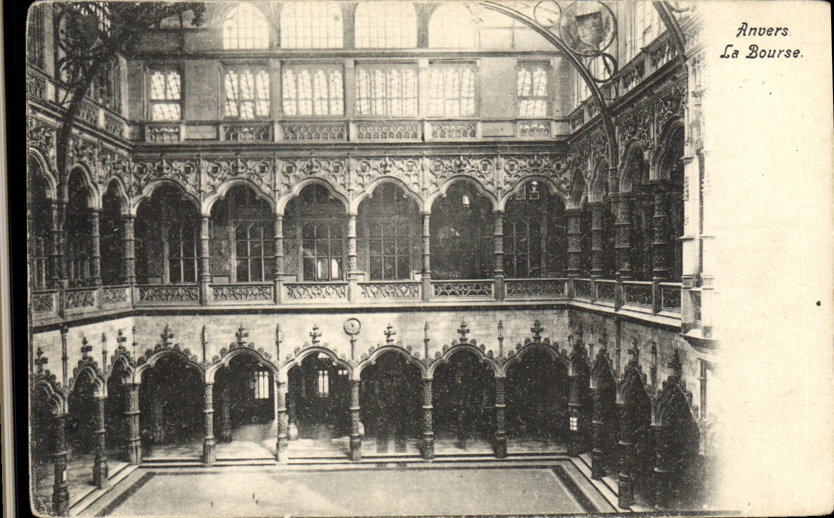 POSTAL Amberes de la VENDIMIA la bolsa de accion