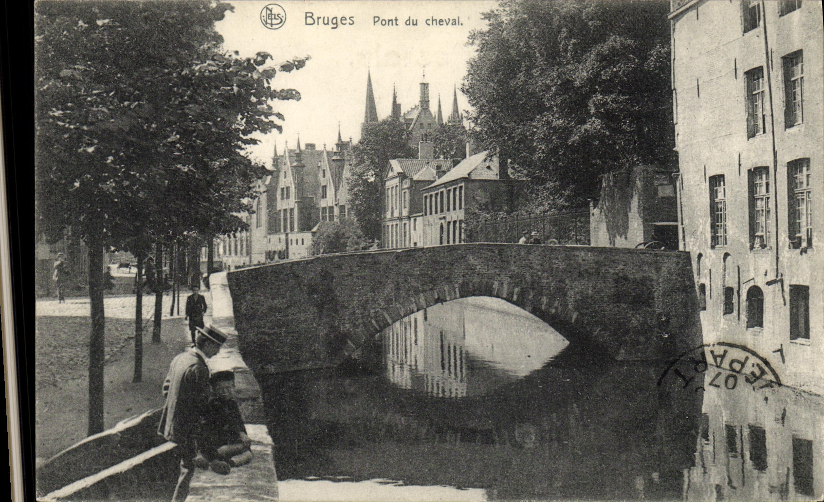 VINTAGE POSTCARD Bruges Bridge of the Horse