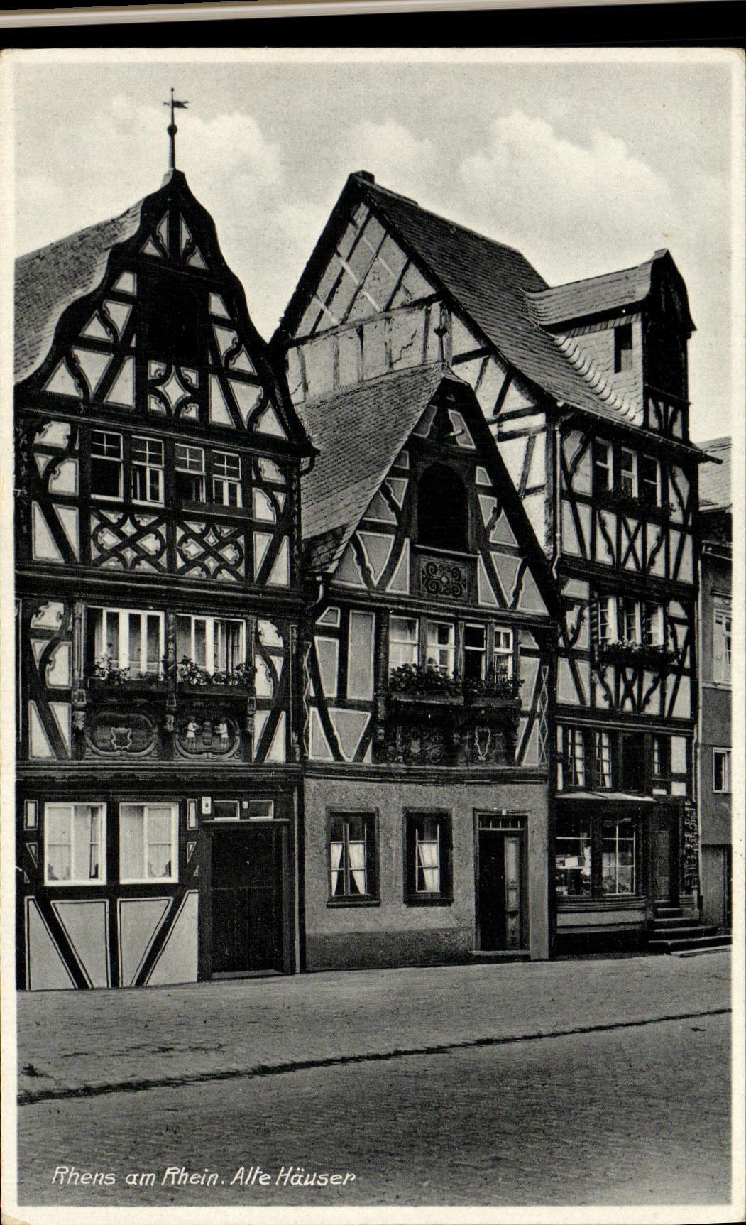 VINTAGE POSTCARD Rhens amndt Rhein Sweet sop To raise