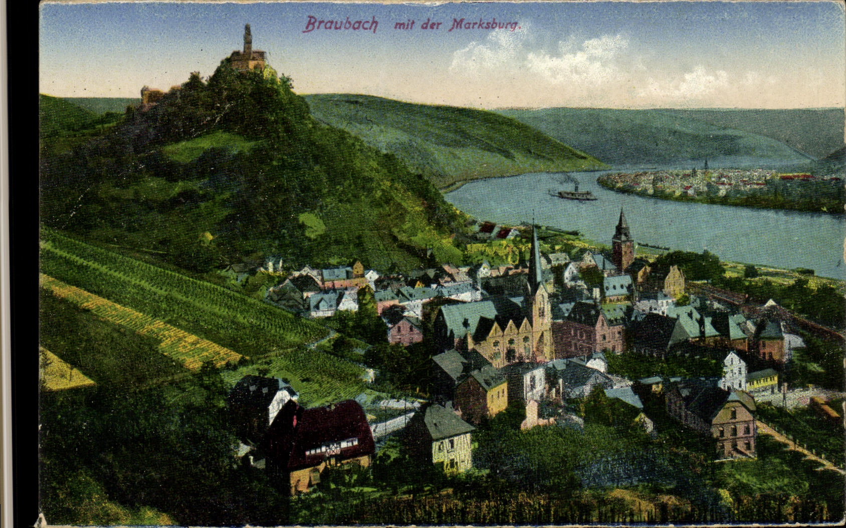 CPA Braubach Mit der Marksburg