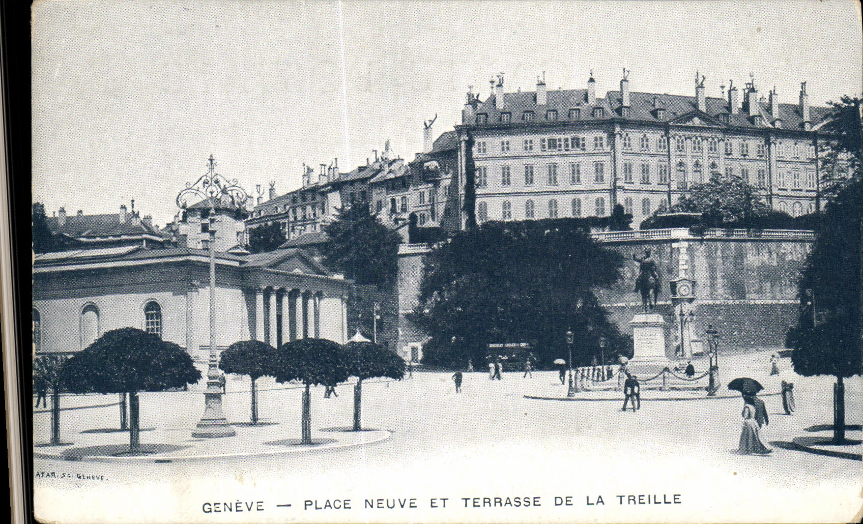 VINTAGE POSTCARD Geneva Places New And Terrace Of the Treillised vineyard