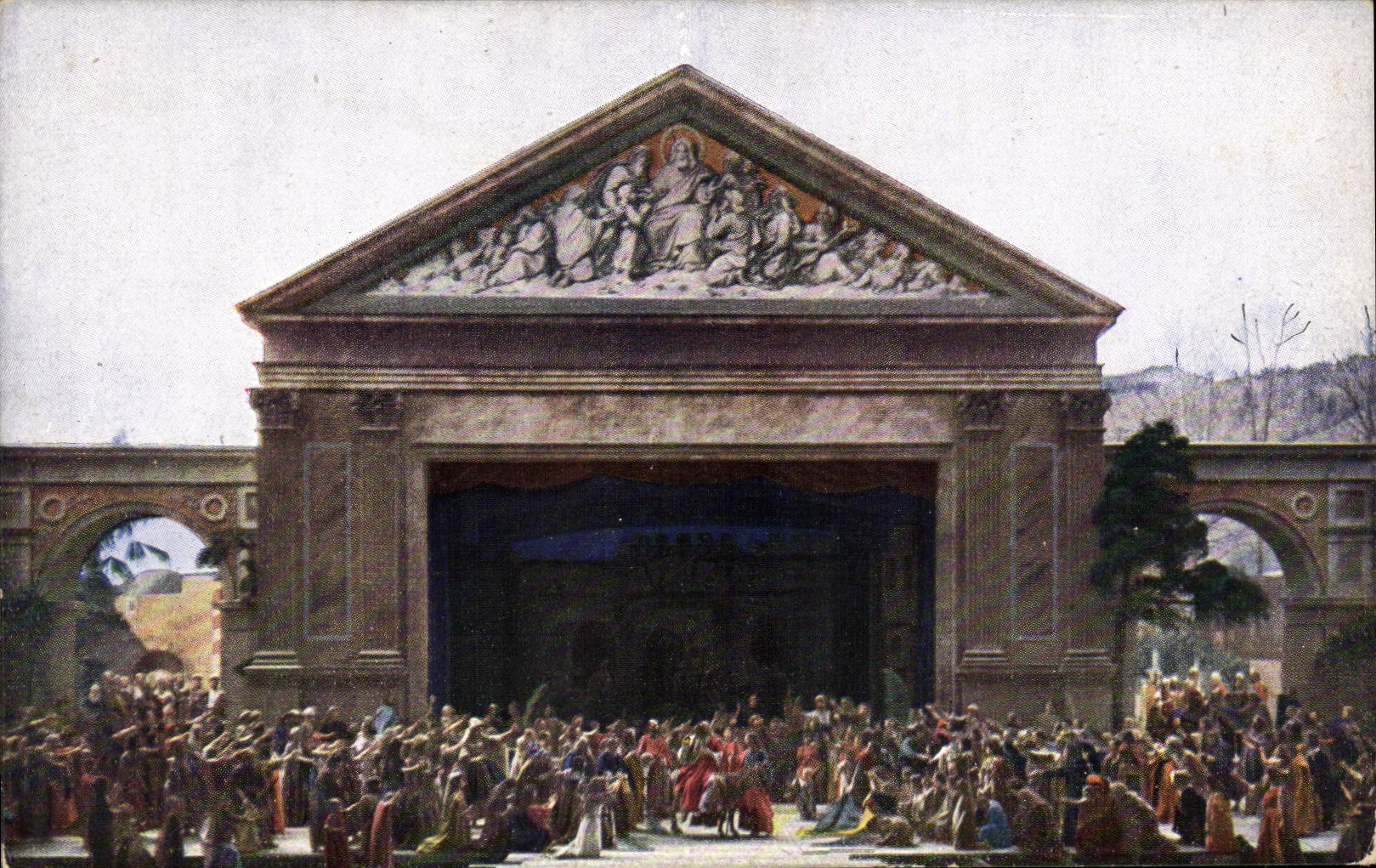 VINTAGE POSTCARD Oberammergau Passionsspiele