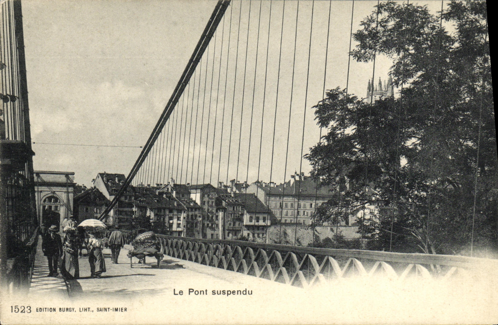 CPA Le Pont Suspendu