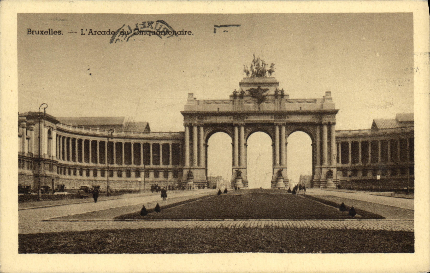 POSTAL Bruselas L arcada de la VENDIMIA del centenario