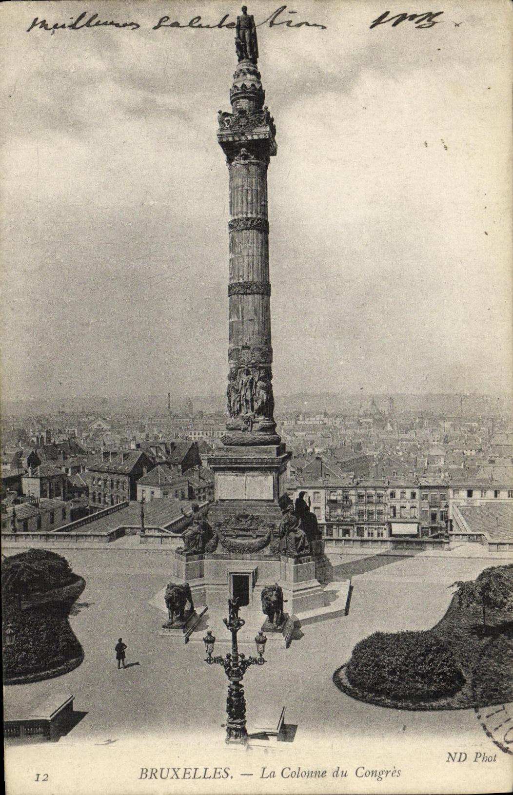 POSTAL Bruselas Colobne de la VENDIMIA de congrios