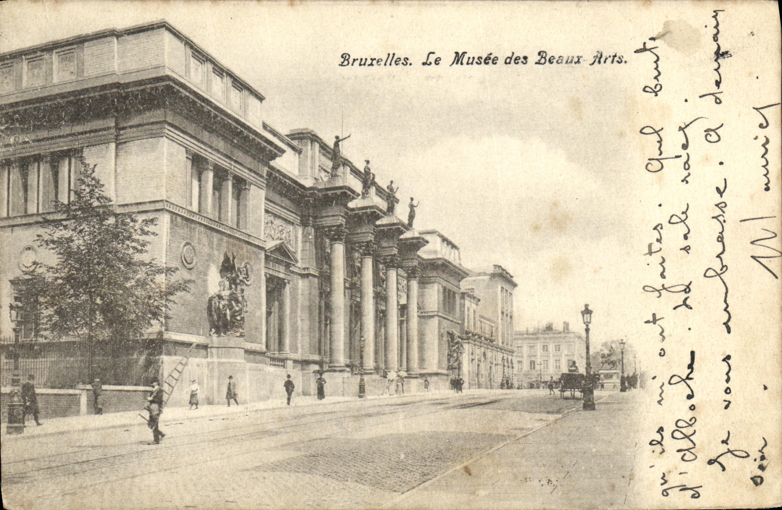 POSTAL Bruselas de la VENDIMIA el museo de artes hermosos