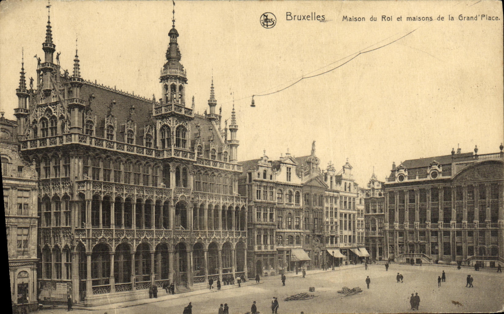 Casa de Bruselas de la POSTAL de la VENDIMIA del rey y casas de lugares grandes