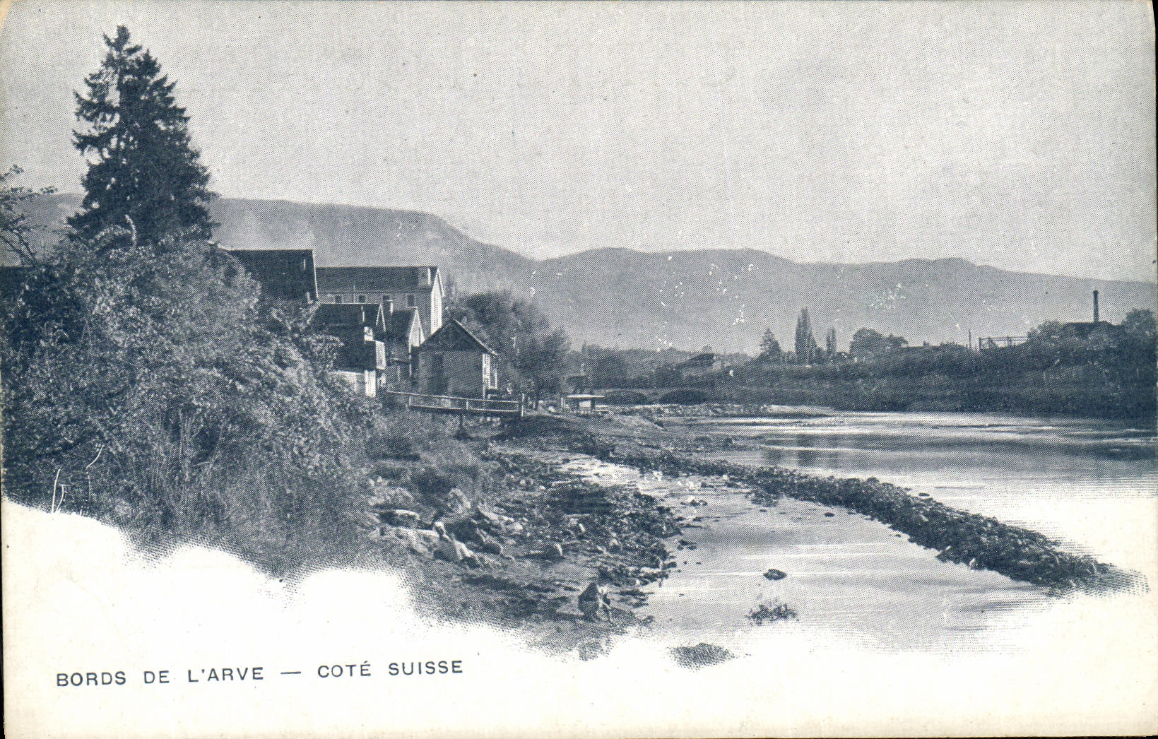 CPA Bords De L Arve Cote Suisse