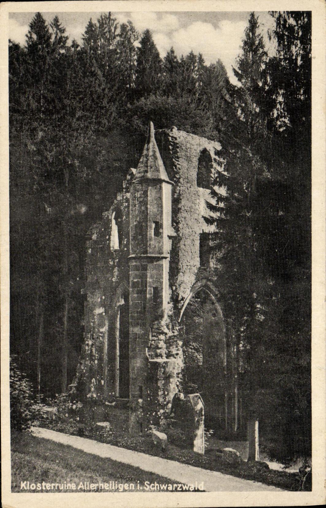 VINTAGE POSTCARD Klosterruine Allerhelligne