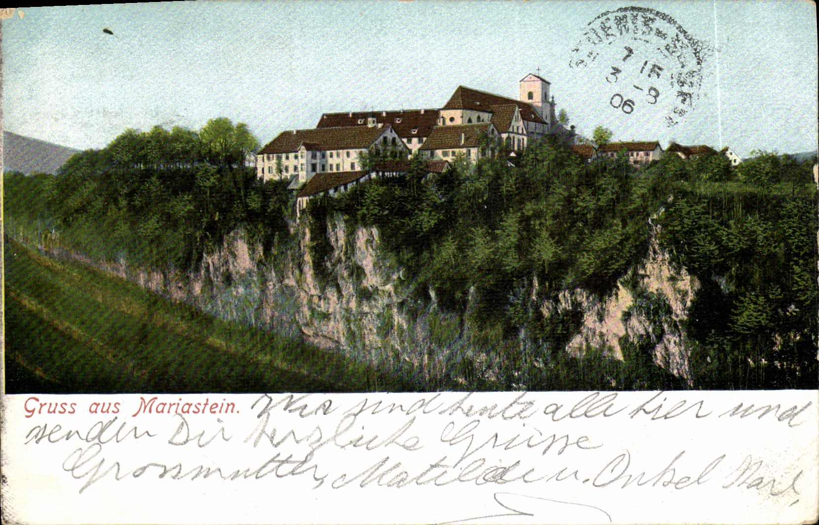VINTAGE POSTCARD Gruss aus Mariastein