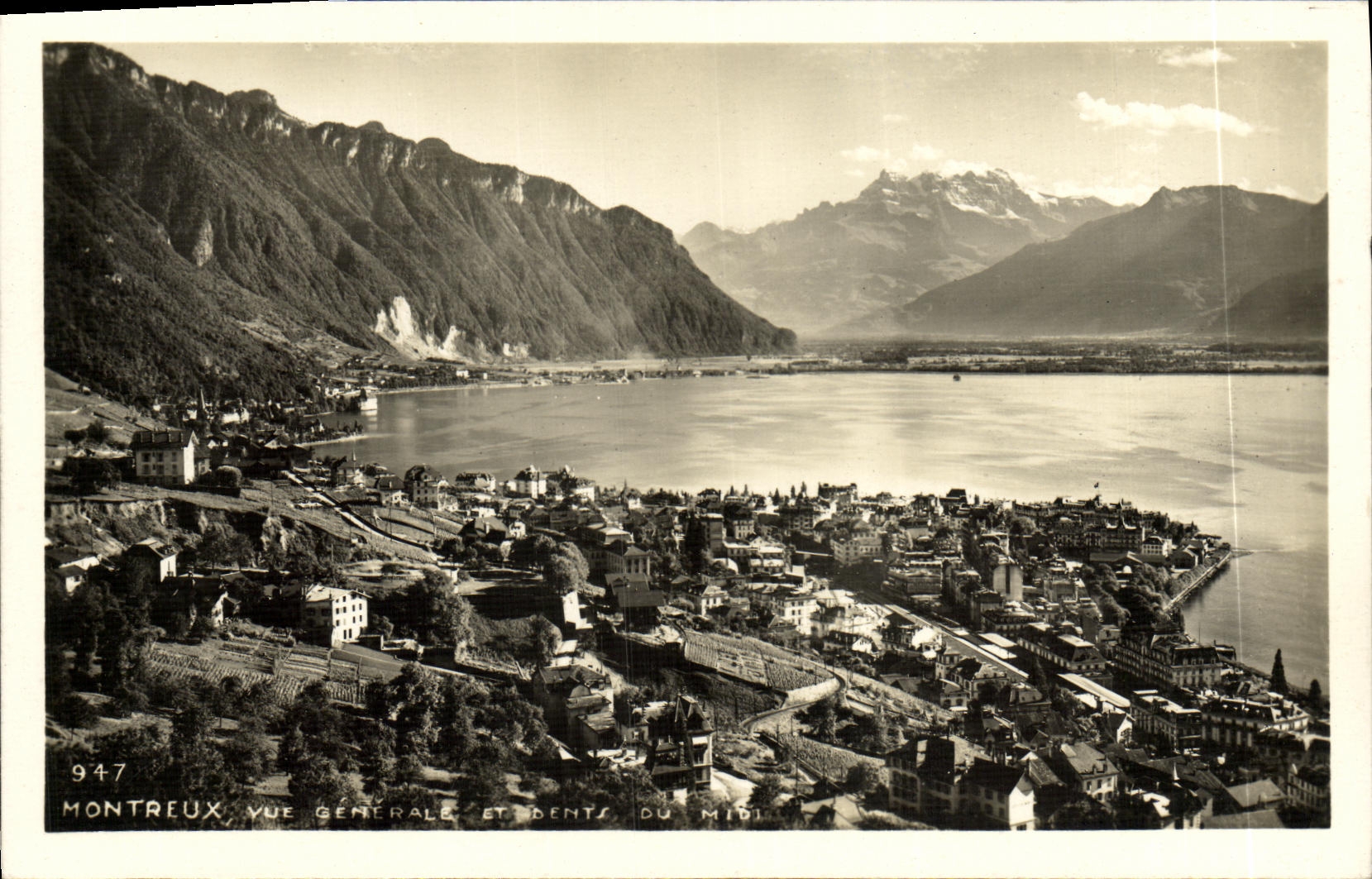 CPA Montreux Vue generale et dents du midi