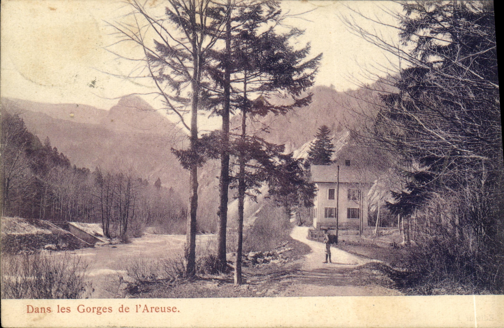CPA Dans les Gorges de L Areuse