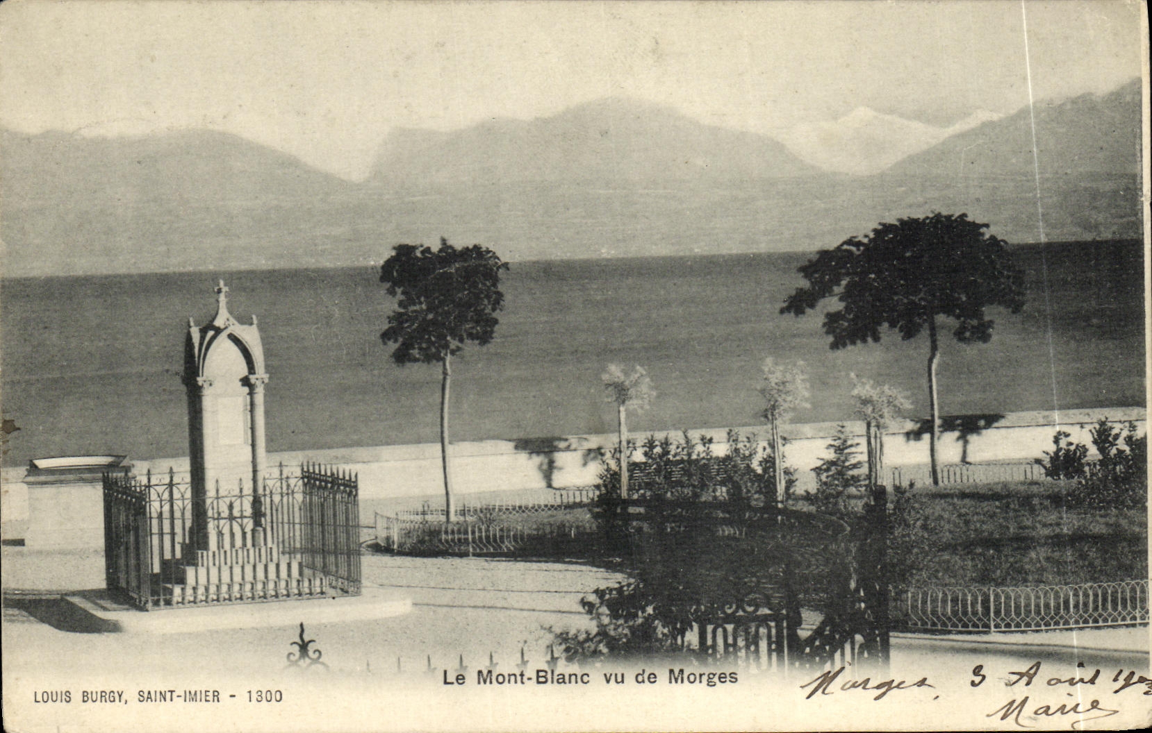 CPA Le Mont Blanc Vu de Morges