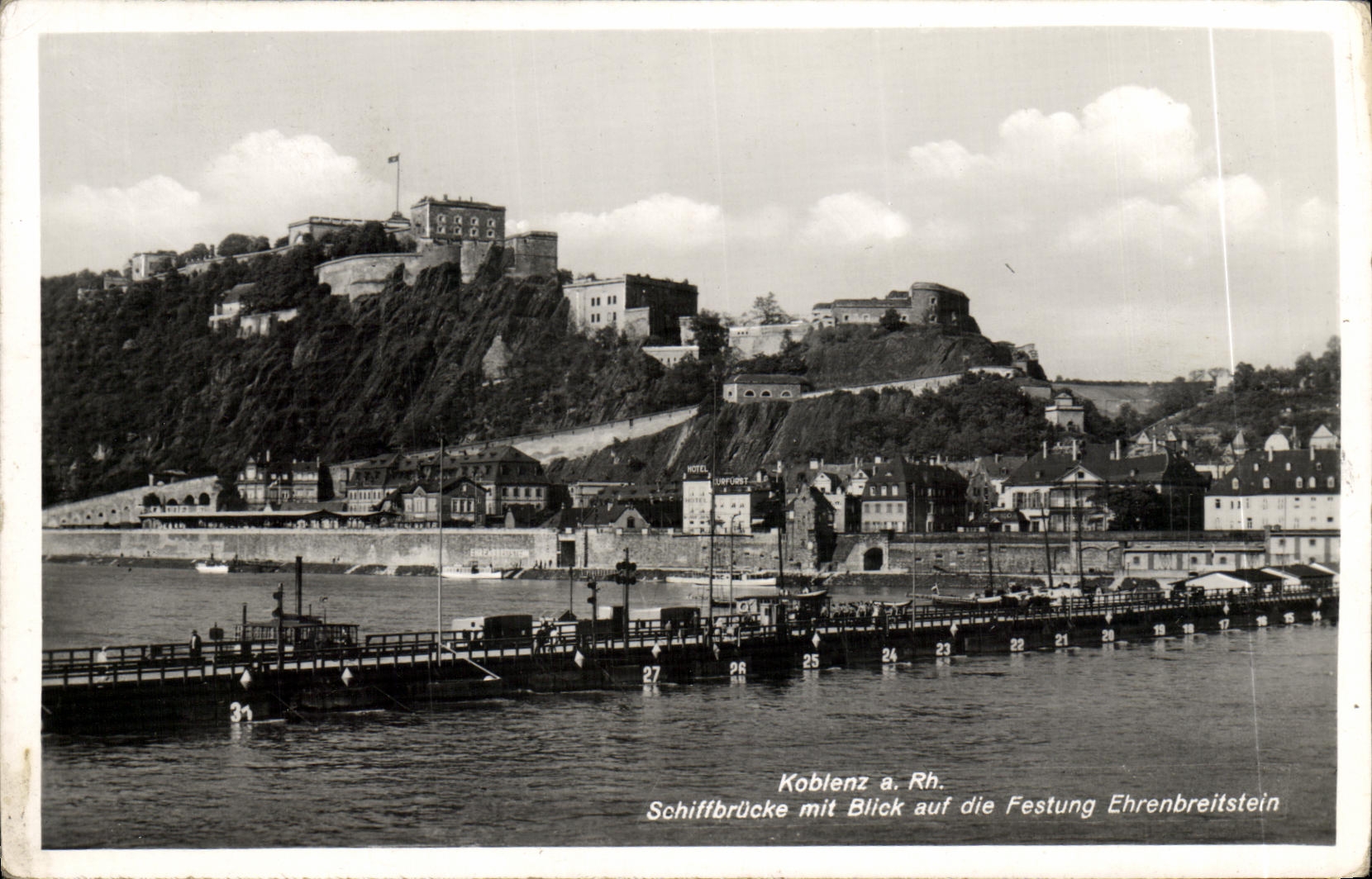 CPA Koblenz Schillbrucke Mit Blick Auf die Festung Ehrenbreitstein
