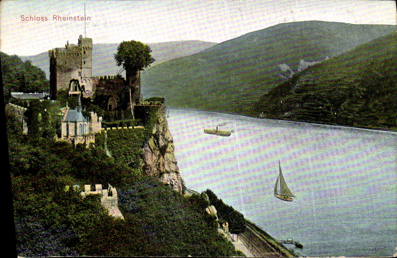 VINTAGE POSTCARD Schioss Rheinstein