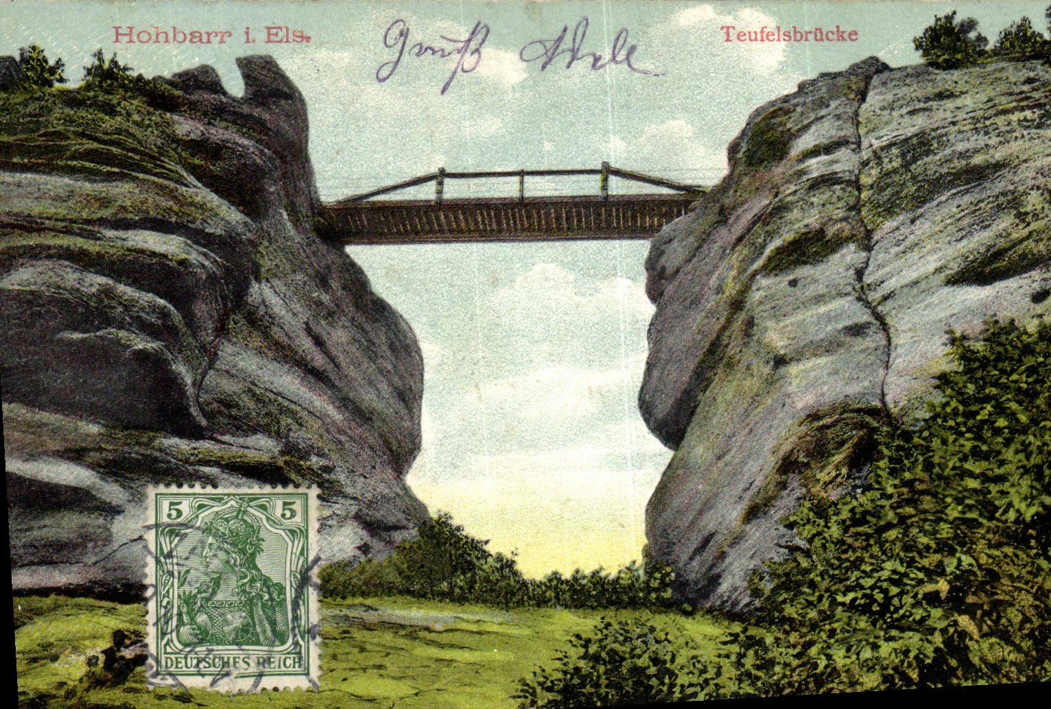 VINTAGE POSTCARD Hohbarr Eis Teufelsbrocke