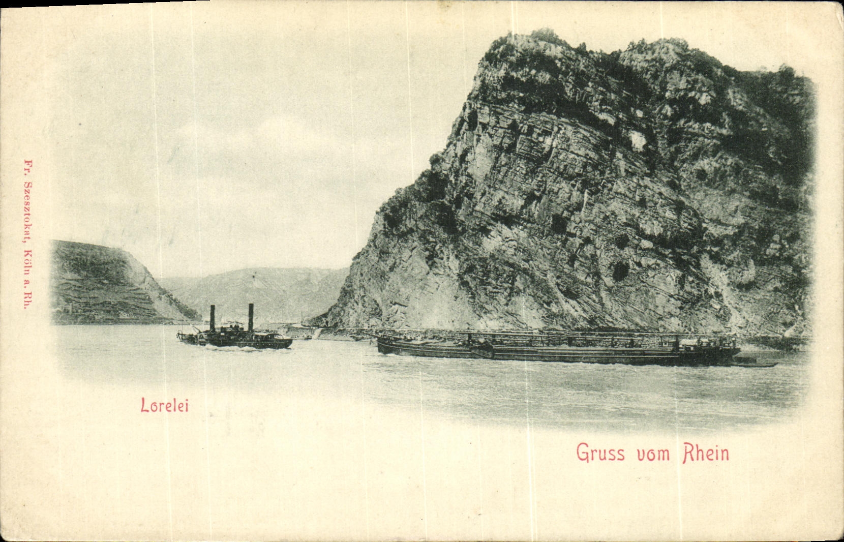 CPA Lorelei Gruss Vom Rhein