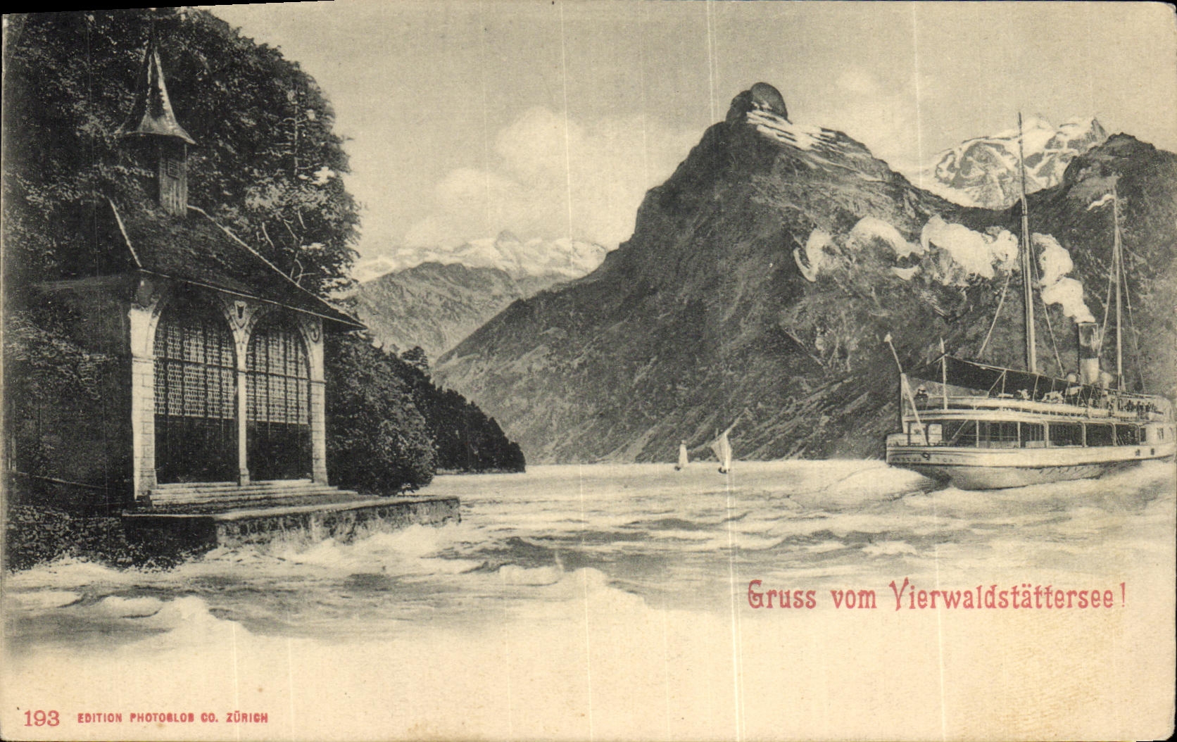 CPA Gruss Vom Vierwaldstattersee Bateau