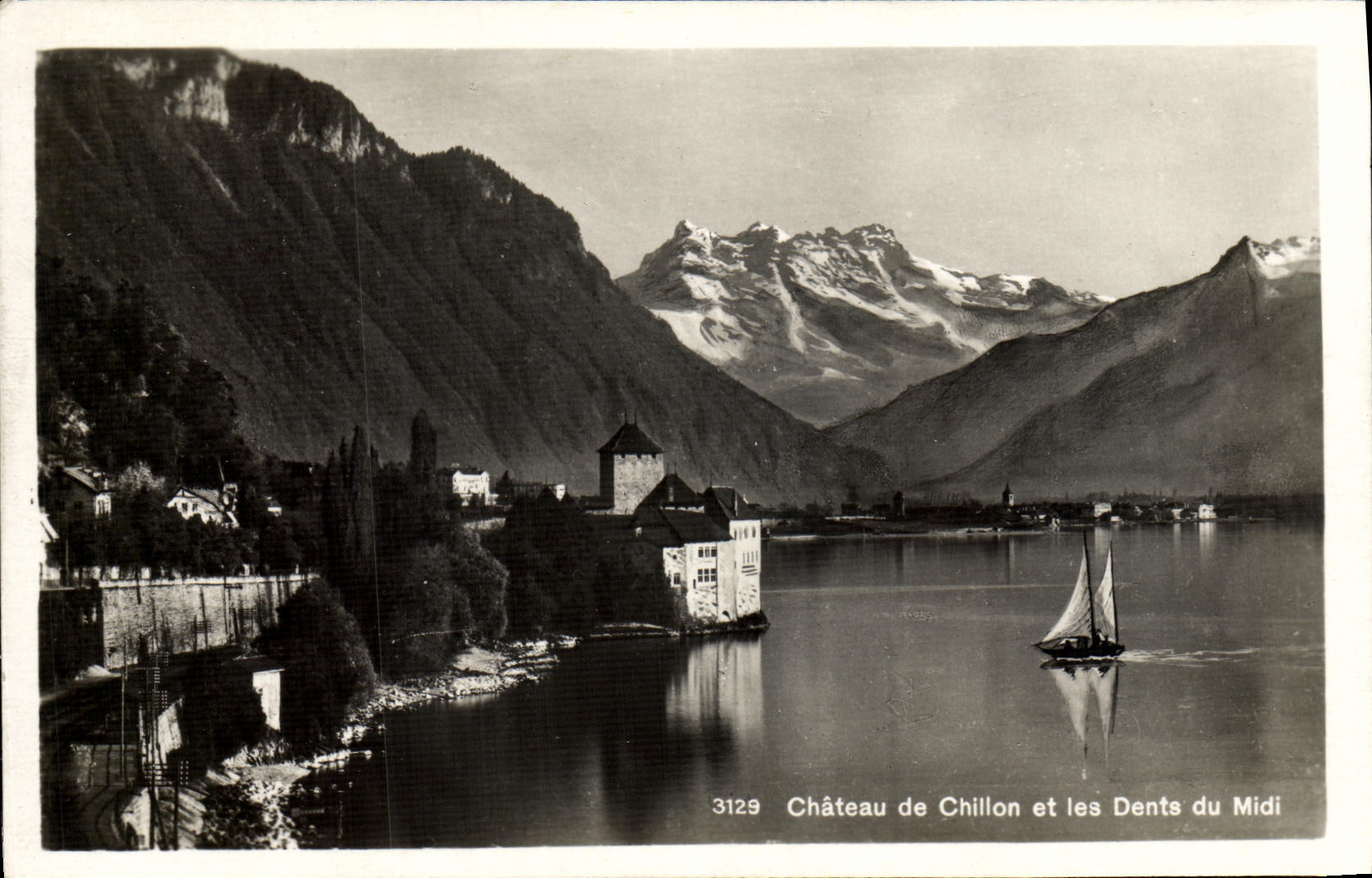 CPA Chateau de Chillon et les Dents du Midi