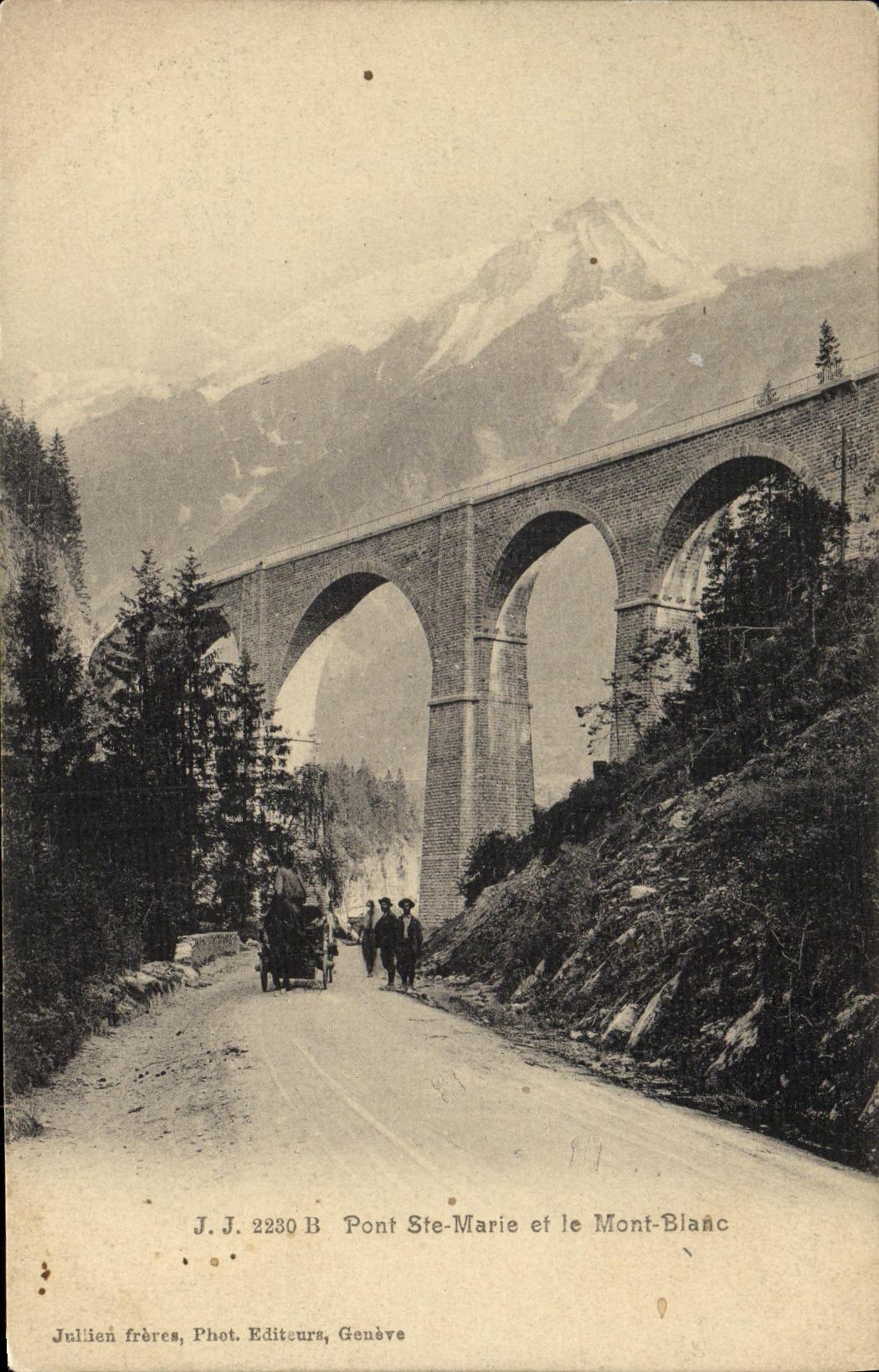 CPA Pont Ste Marie et le Mont Blanc