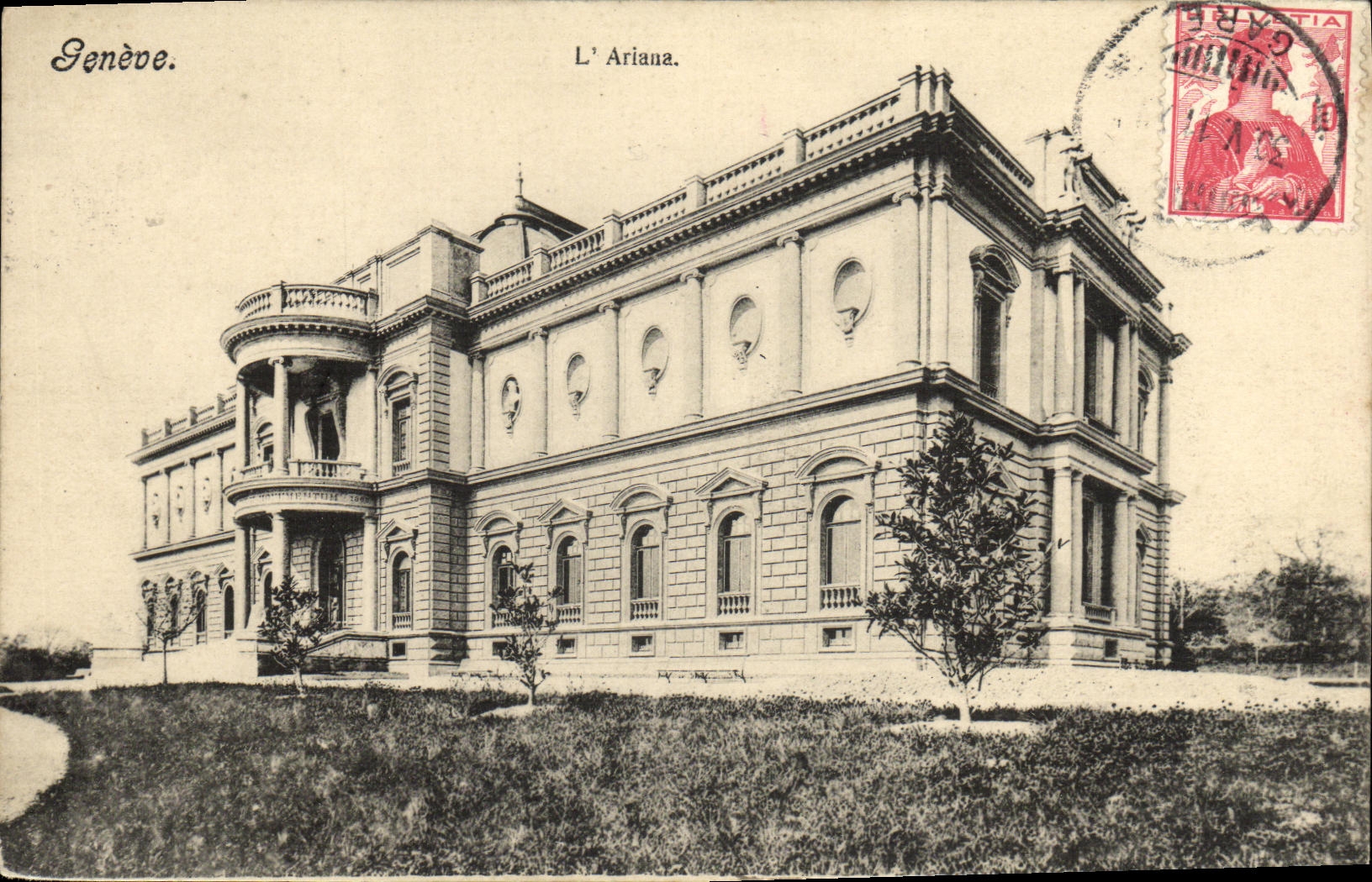 VINTAGE POSTCARD Geneva L Ariana