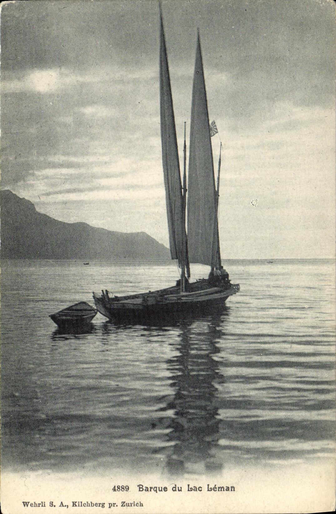 VINTAGE POSTCARD Geneva Boat of the Lake Leman Boat