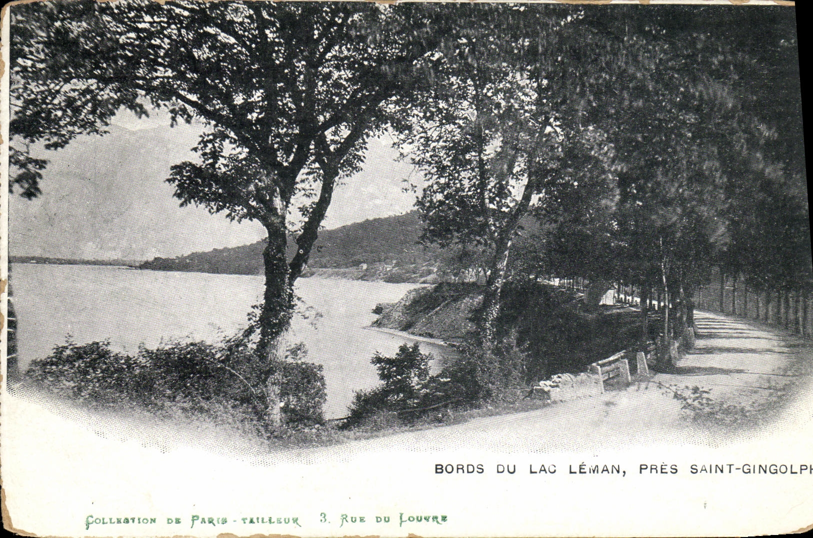 VINTAGE POSTCARD Geneva Edges Of the Lake Leman Close Gingolpn Saint