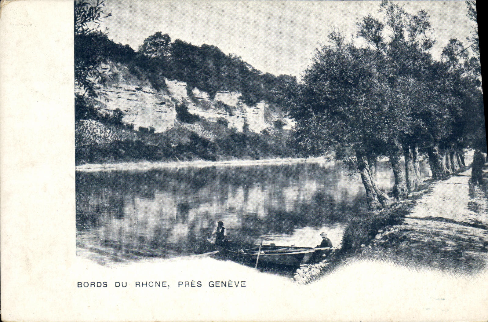 CPA Bords Du Rhone Pres Geneve 