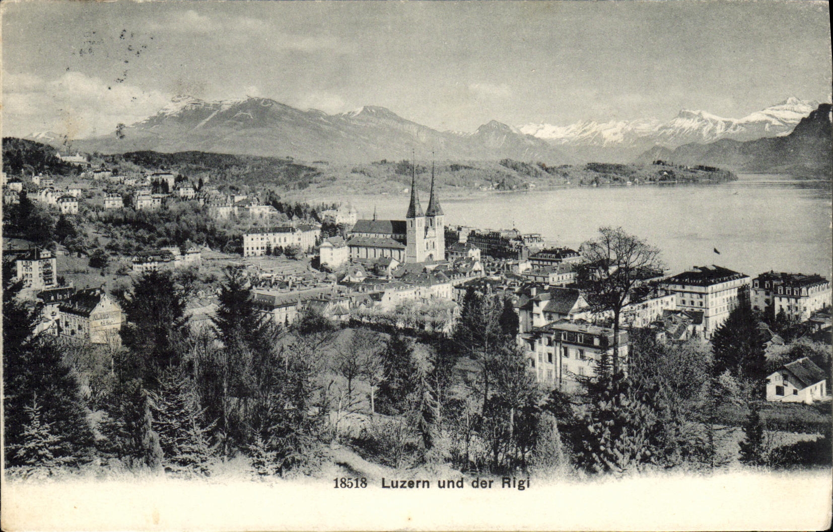 VINTAGE POSTCARD Luzern Und der Rigi