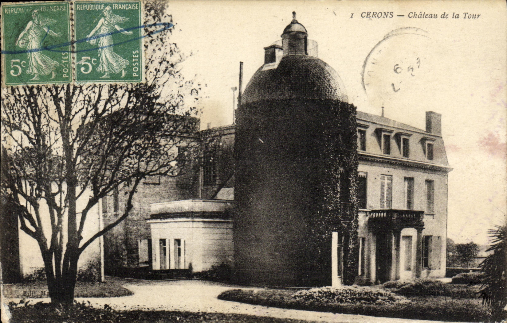 VINTAGE POSTCARD Cerons Castle of the Tower