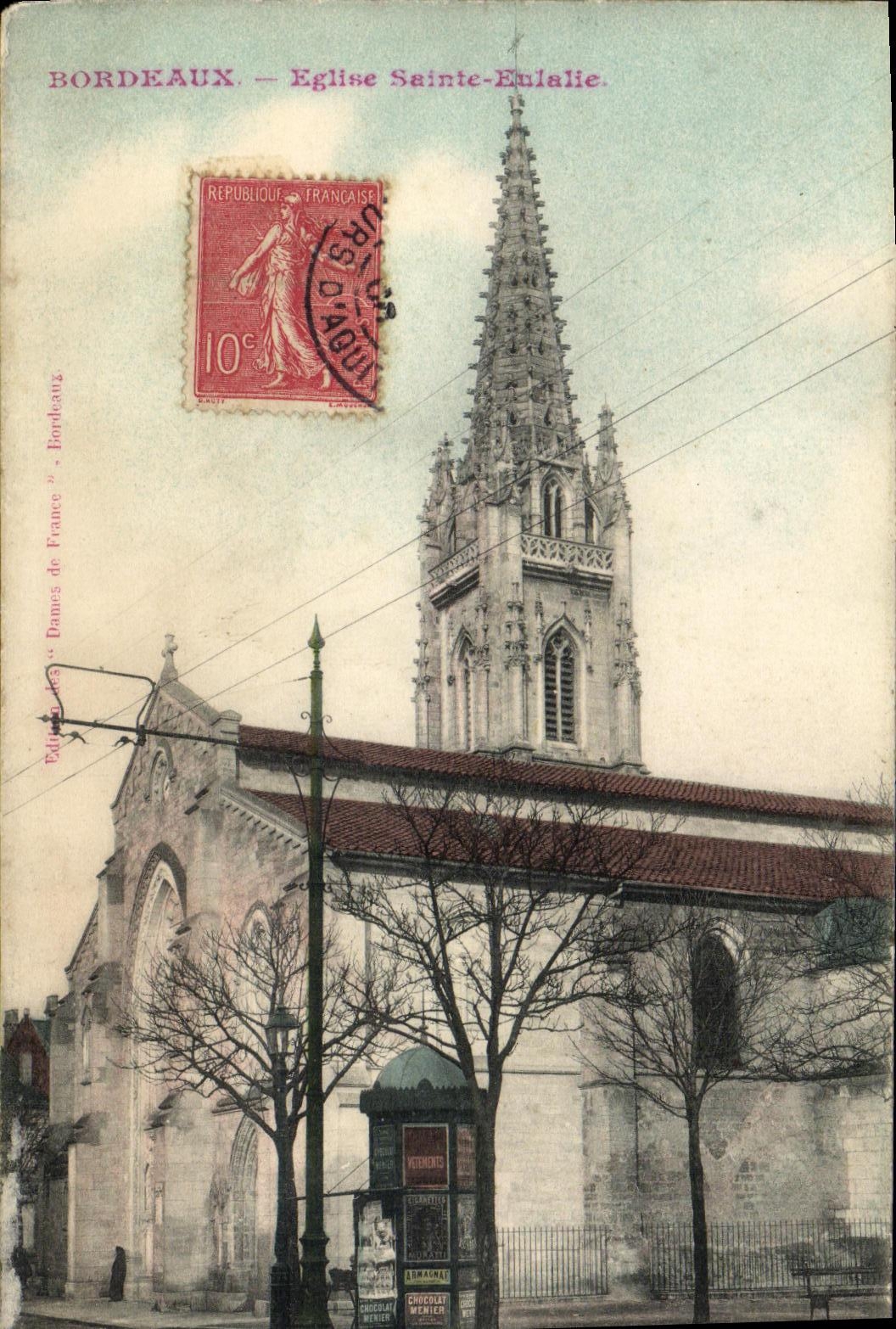 CPA Bordeaux Eglise Sainte Eulalle 